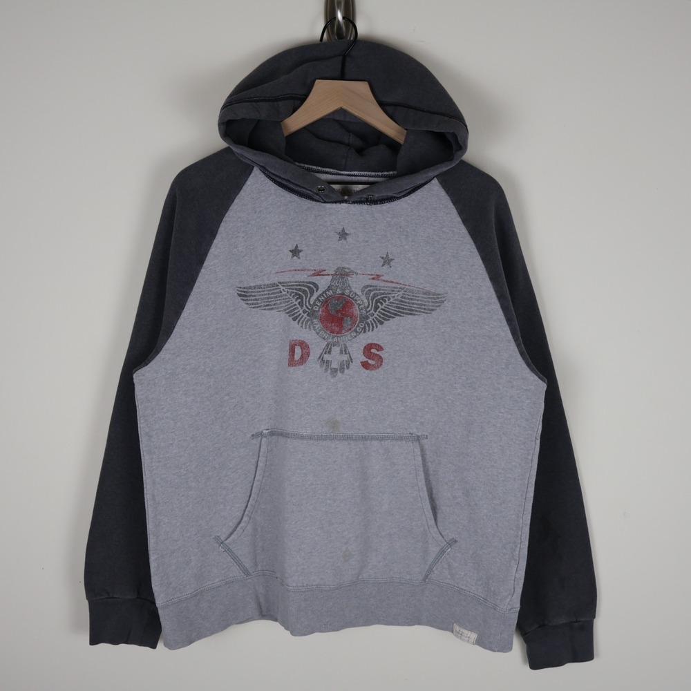 Ralph Lauren Denim & Supply Bald Eagle Hoodie Gray Men's‎ XL 23.5x25
